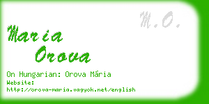 maria orova business card